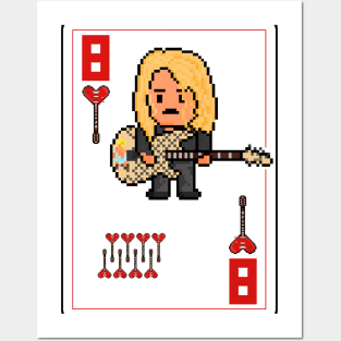 Pixelrockstars Eight of Hearts Playing Card Posters and Art